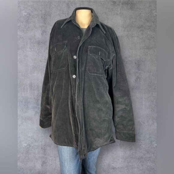 VINTAGE 70s Woodland Corduroy Shirt Jacket - Picture 1 of 6